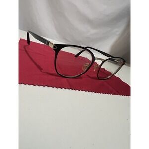 Helium Italy 4319 Black And Gold 51-19-135 Metal Full Rim Eyeglasses Frame